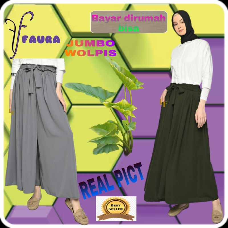 Fauraa fashion/kulot rample/kulot wlp/kulot premium/kulot wolfis premium/celana kulot panjang/celana