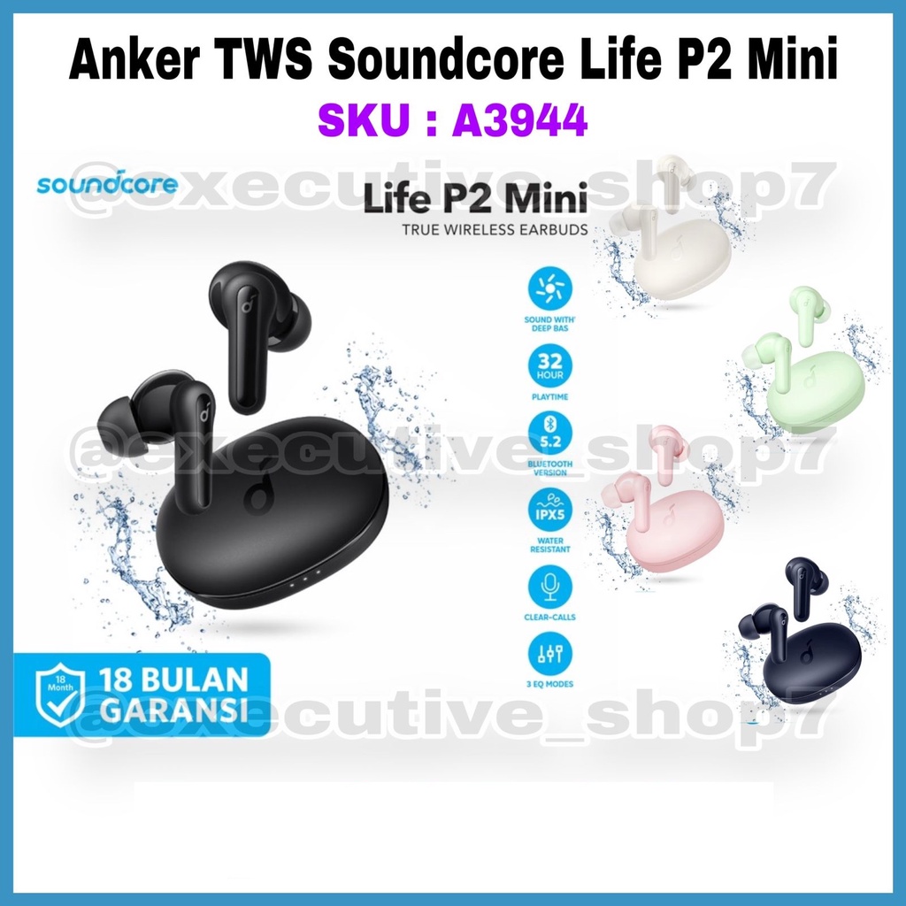 Anker TWS Soundcore Life P2 Mini - SKU : A3944 - Garansi Resmi 18 Bulan