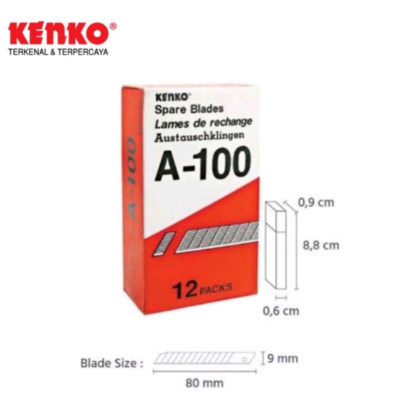 

ISI CUTTER / SPARE BLADES KENKO A-100/REFILL CUTTER KECIL