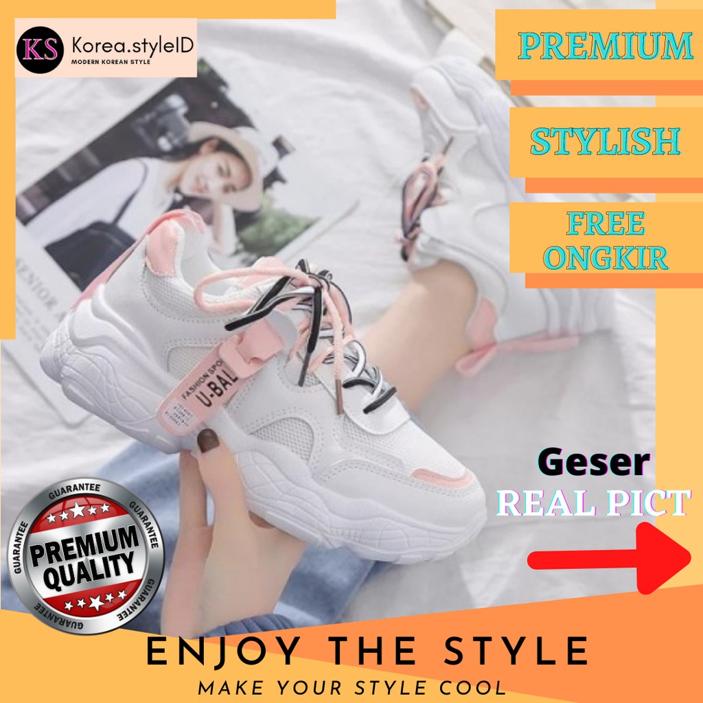 sneakers wanita Korea premium | sneakers casual wanita style Korea | sepatu sneakers Korea
