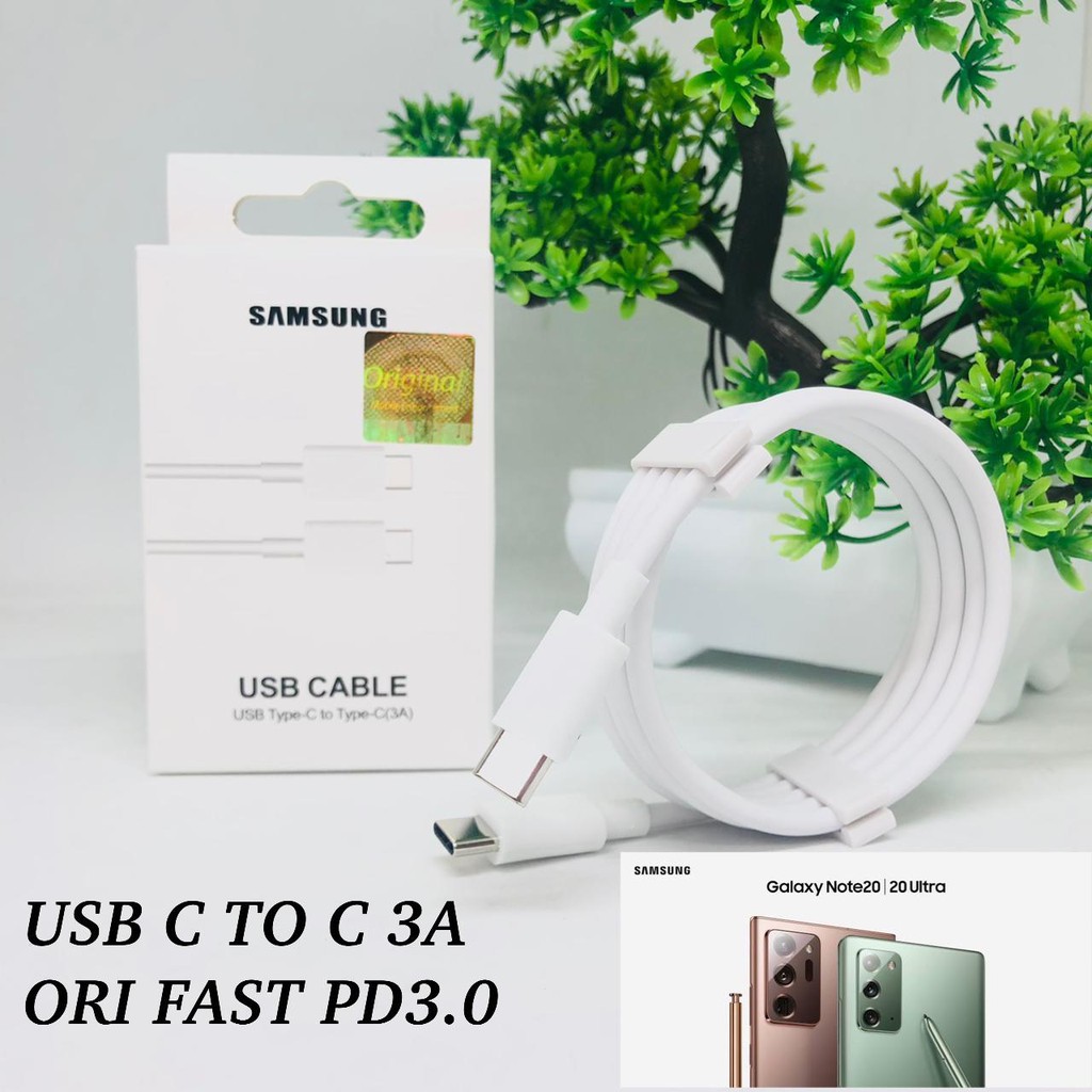 Kabel Data Samsung S20ULTRA/S21ULTRA TYPE-C TO TYPE-C Fast Charging ORI USB-C TO Type-C FAST PD