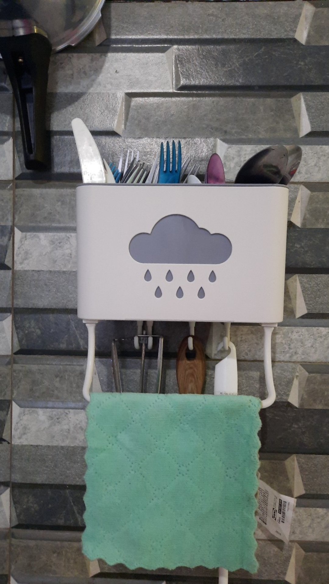 Rak Serbaguna Tempat Alat Dapur Masak Sendok Garpu Kitchen Kamar Mandi 2in1 Bathroom Rack Toilet New