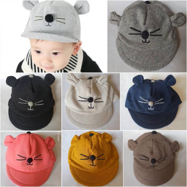 Topi bayi laki laki perempuan lucu murah baru lahir newborn 0 6 12 bulan 1 2 3 Tahun murah import