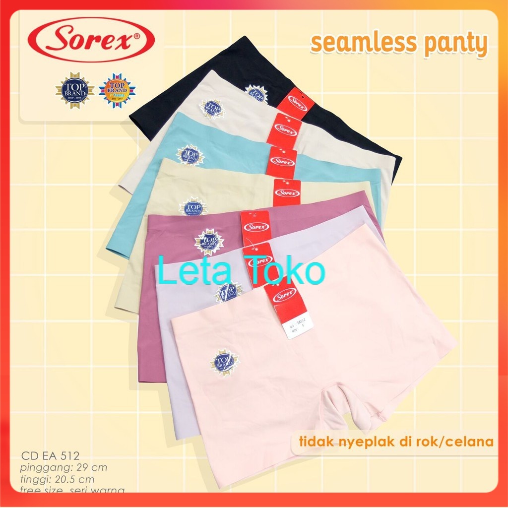 Celana Dalam Seamles Wanita Sorex Lusinan Cd Cewek Dewasa Boxer Tanpa Jahitan Premium EA512 Sorek