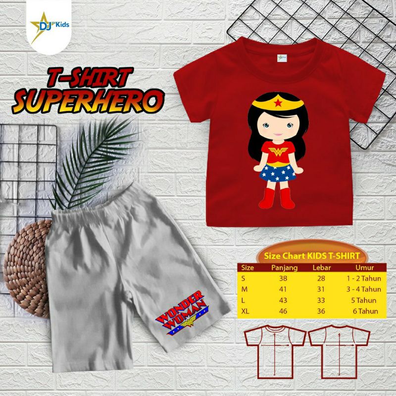 Setelan anak laki-laki superhero/t-shirt superhero