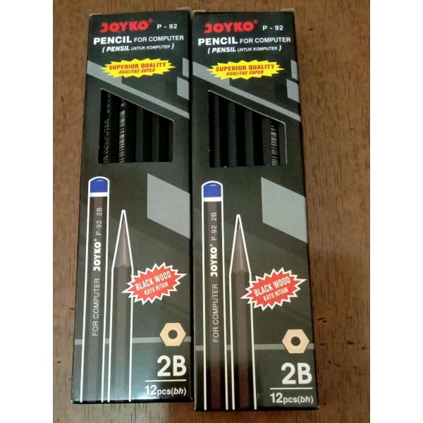 

Pensil Pencil Joyko 2B P-92 1 box 12pcs kayu hitam black wood