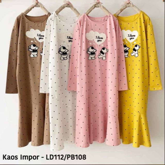 Tunik kaos import rempel bawah