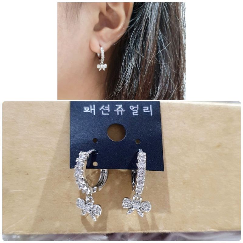 Anting Silver925 Perak Mata kilau Premium Quality Anti karat anti alergi Earring Zircon Mata kilau ant-92828