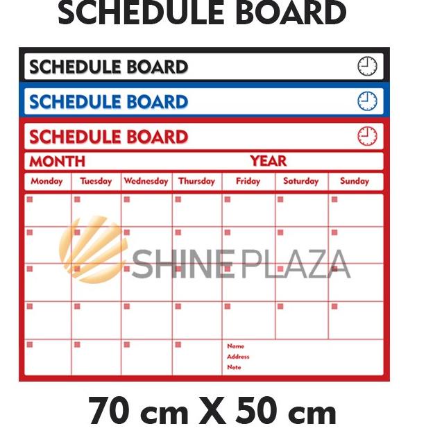 

Ready Stock | 87TC7 Schedule Board Pastel TRG - Papan Jadwal Papan Whiteboard Flexible TRG - Monthly Planner TRG //Dijual Murah