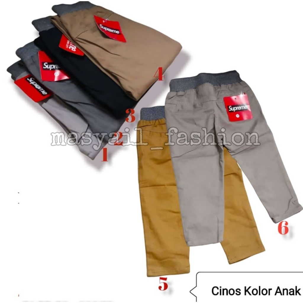 Celana chino anak laki laki panjang rip pinggang karet original premium ukuran 1-7 tahun anak cowok terlaris dan termurah