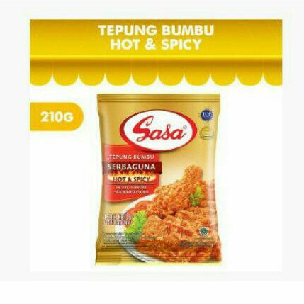 

Sasa Tepung Bumbu Serbaguna Hot & Spicy 210g