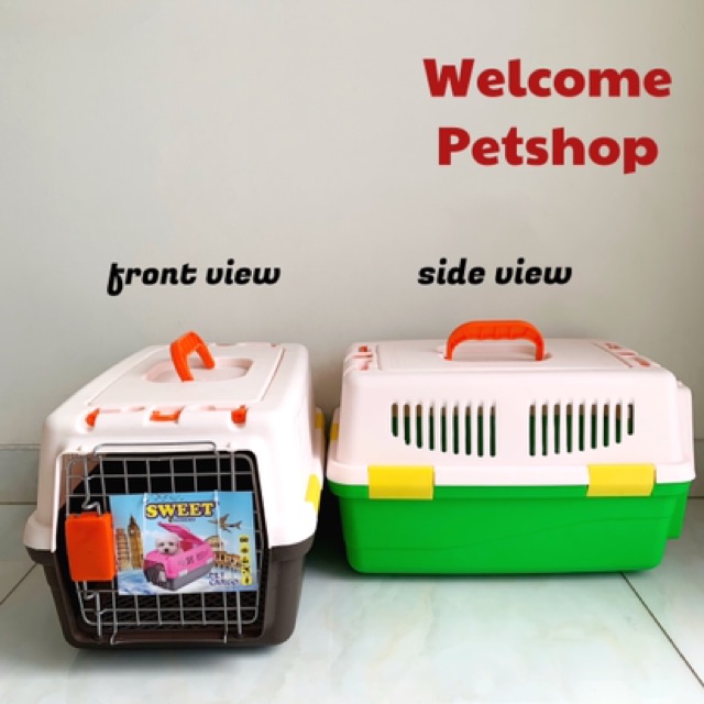 Pet Cargo merek Sweet / Carrier Voyager / Rumah Kandang Hewan Kucing Anjing Pintu Besi