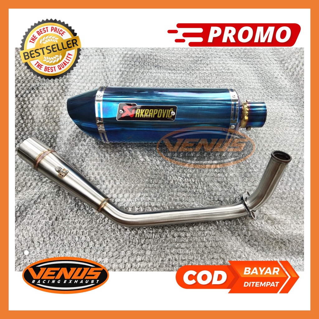 Knalpot Racing Akrapovic Layang NMAX Old, AEROX , ADV, Nmax New, GENIO, PCX, LEXI, VARIO 125 150, SC