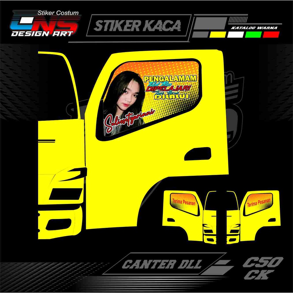 stiker kaca stiker canter stiker truk canter stiker decal kaca canter stiker one way