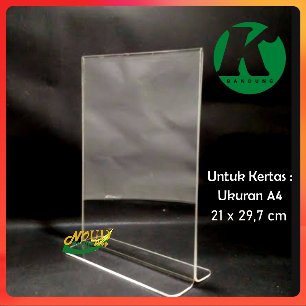 

PILIHAN / Tent Card - Tent Holder - Tempat Brosur Akrilik Acrylic A4 Potrait T