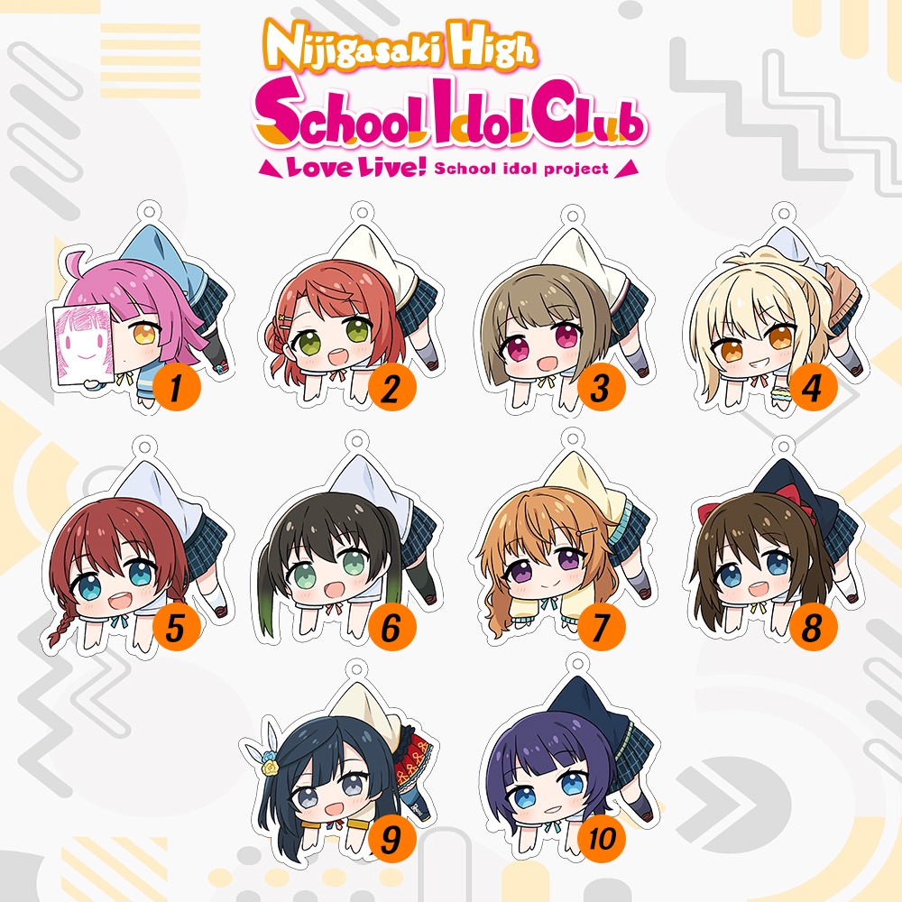 Gantungan Kunci Love Live School Idol Club / Keychain Anime Love Live Nijigasaki High School Idol Cl