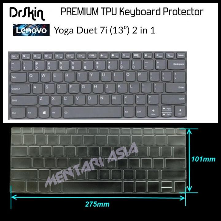 Keyboard Protector Lenovo Yoga Duet 7I 13 - Drskin Premium Tpu Clear