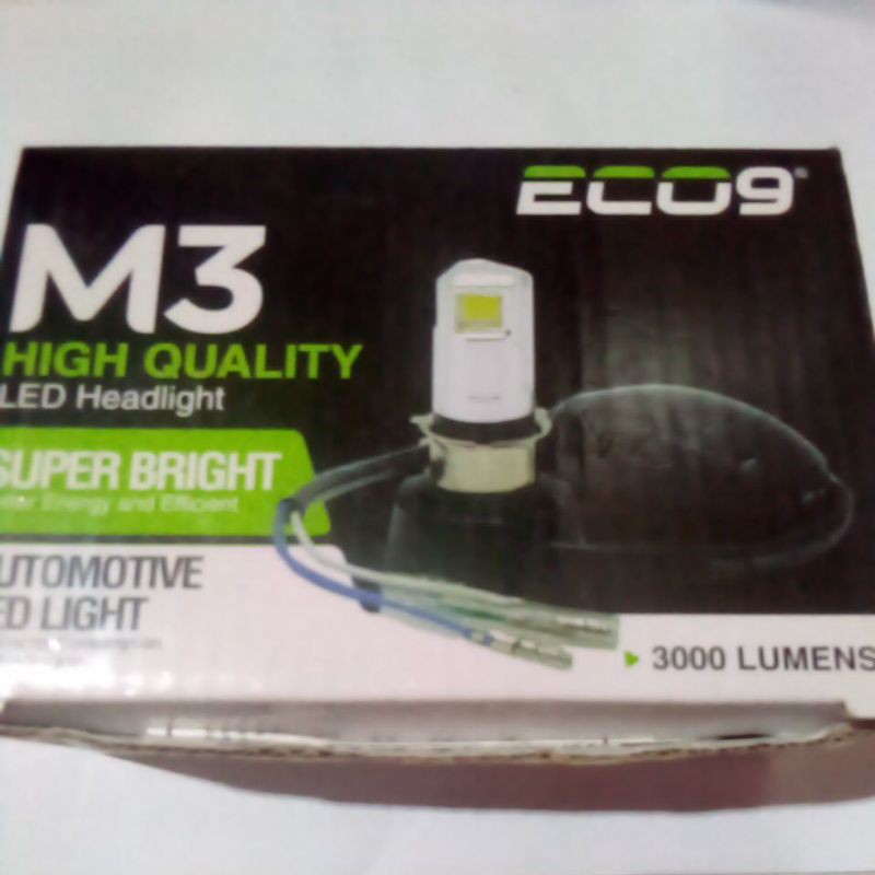 Lampu depan motor led 3 mata eco9
