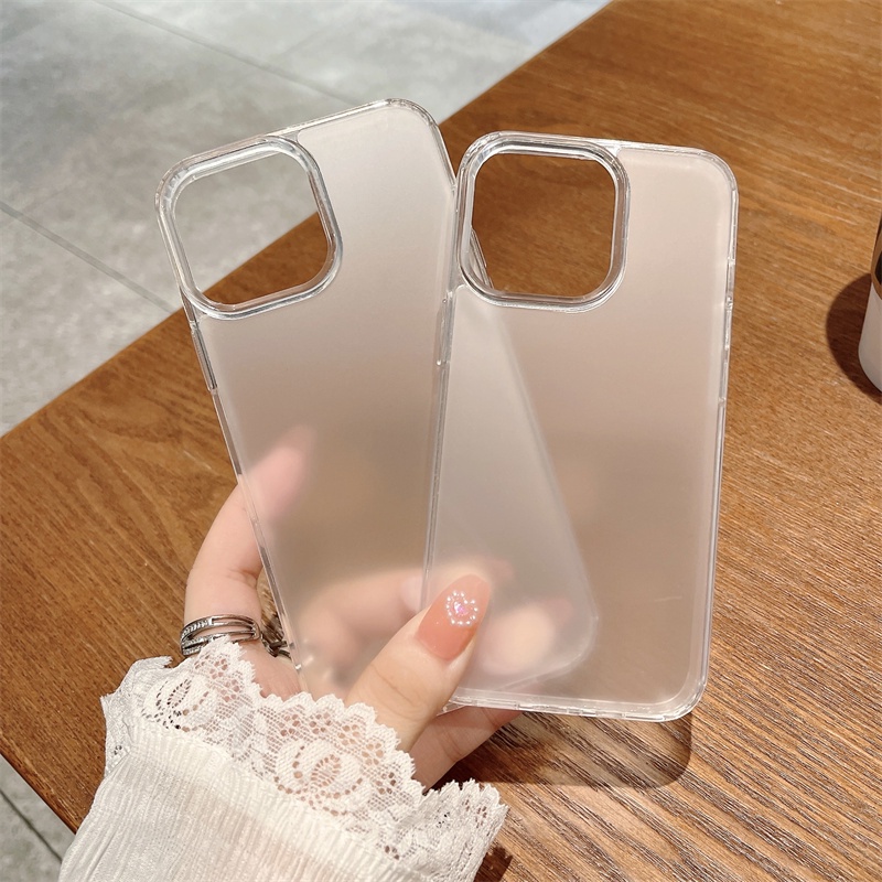 Case Bahan Akrilik tpu Transparan Anti Jatuh Tahan Banting Untuk Iphone 11 12 13pro Max X XS XR XSMAX 7 8 Plus