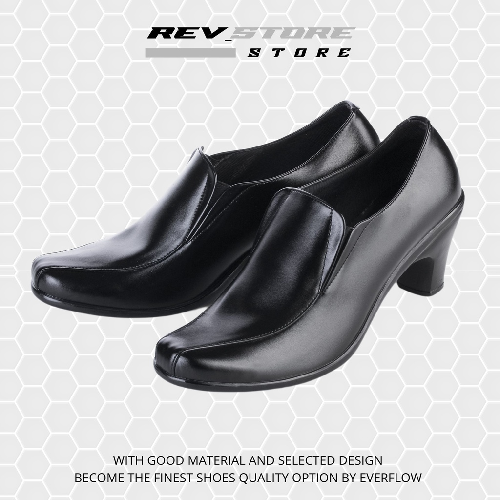 REV STORE - Sepatu Boots Wanita TETIA - Sepatu Kerja Wanita Hak 4cm