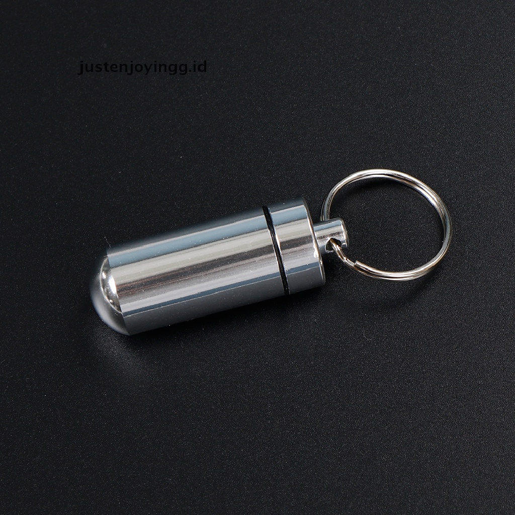 5pcs Kotak Obat Pil Bahan Aluminum Anti Air Dengan Gantungan Kunci