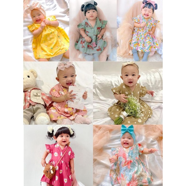 DRESS BAYI USIA 0-18 BULAN ( RAYON PREMIUM) &quot;Callia Baby Dress&quot;