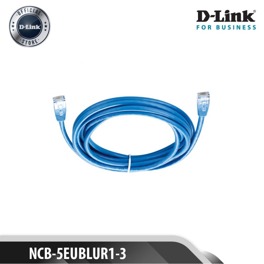 Patch Cord Kabel LAN RJ45 D-Link Cat 5e 3M-Kabel UTP DLink 3Mter Cat5e