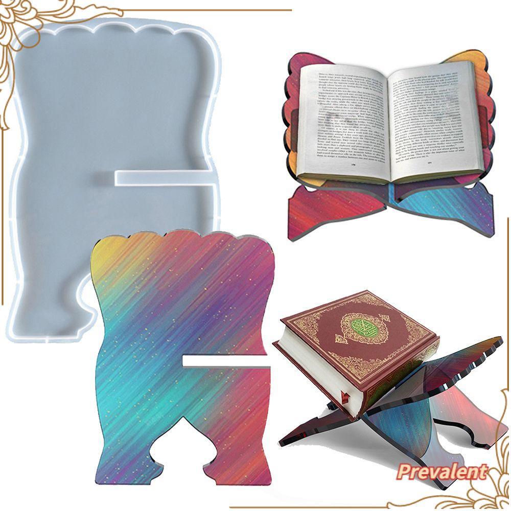 PREVALENT Handmade Scripture Book Stand DIY Crystal Reading Book Shelf Resin Mold Music Stand Home Decoration Epoxy Casting Silicone Mould Eid Mubarak Islamic Book