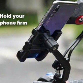 HOLDER HP HANDPHONE FULL ALUMANIUM UNTUK D STANG ATAU DI SPION