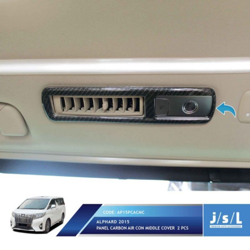 Cover list AC/ air cond middle cover  all new Alphard Chrome &amp; Carbon &amp; Wood jsl