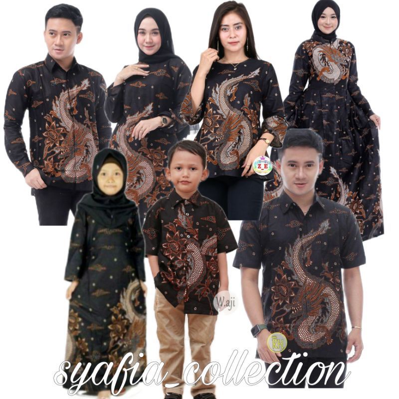 BATIK COUPLE KELUARGA TERMURAH BISA DIPISAH - MOTIF NAGA BESAR