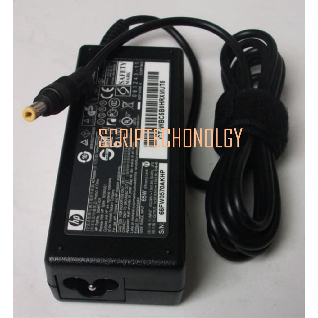 ADAPTOR HP DV1000 DV2000 V1000 V3000 18.5v-3.5a jeck 4.8*1.7mm