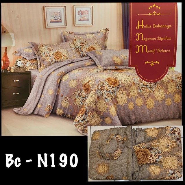 PROMO BED COVER  SET Natasha   Sprei Ukuran King Size 180X200 motif bunga Murah wanita   BAD COVER