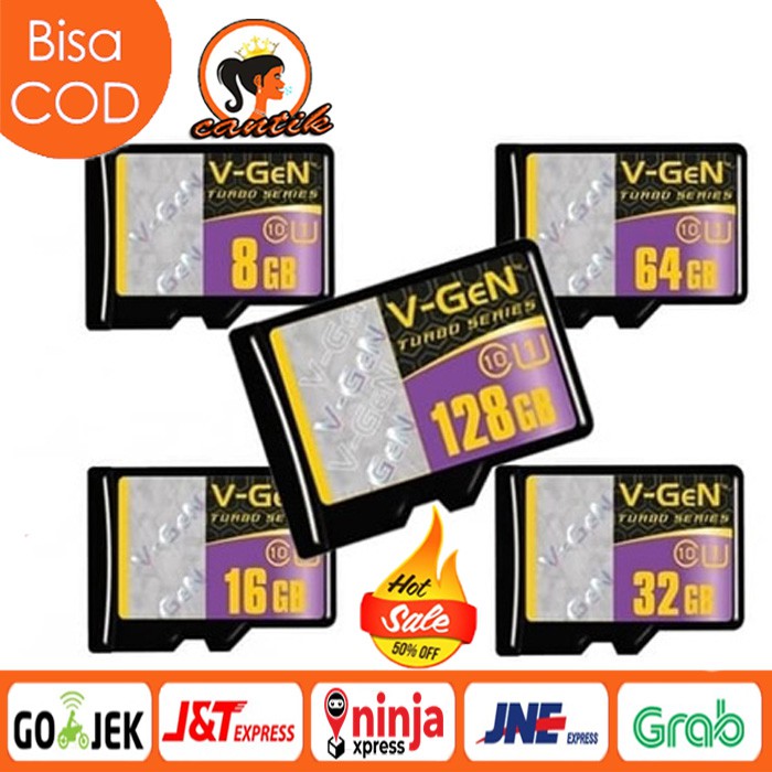 MEMORY HP MICRO SD 8GB 16GB 32GB 64GB 128GB MICRO SD VGEN TURBO SERIES CLASS 10