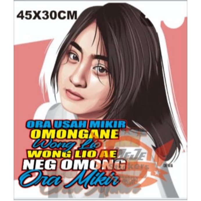 STIKER PRINTING KATA KATA LUCU UNTUK PINTU TRUK PICK UP DLL
