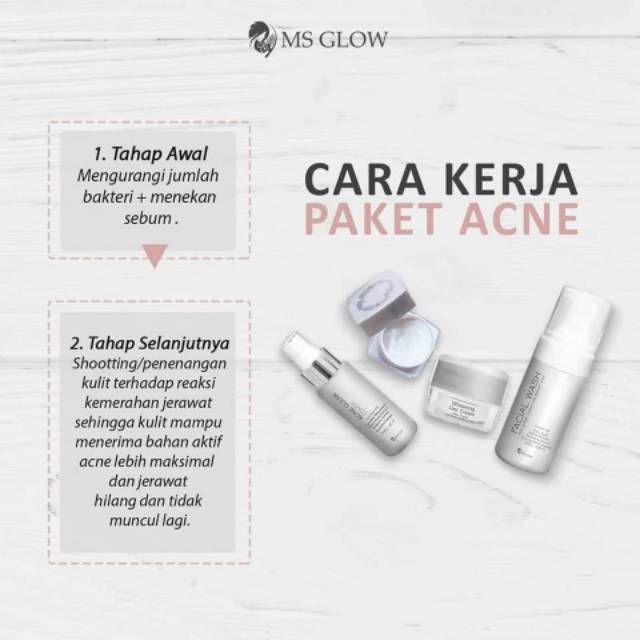 MS GLOW Paket Acne (untuk kuLit wajah berjerawat)