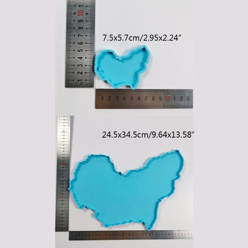 Cetakan Silikon Bentuk Peta Afrika Untuk Gantungan Kunci / Craft Diy