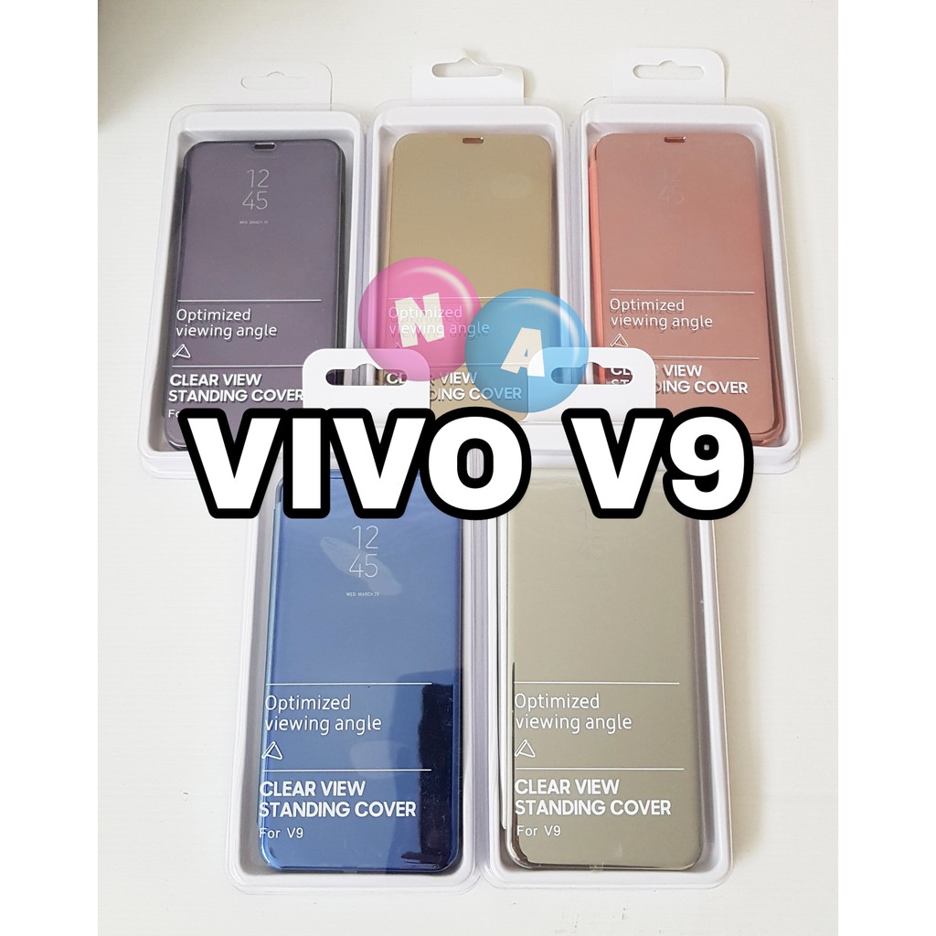 Flip Cover Vivo V9 - Sarung Buku Clear View Vivo V9