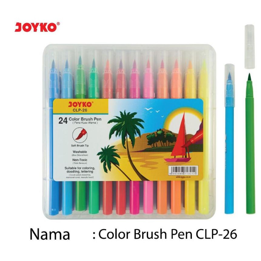 

Color Brush Pen Pena Kuas Warna Joyko CLP-26 24 Warna Colour