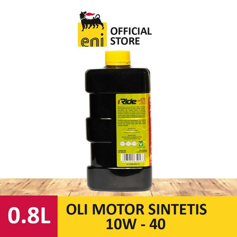 Agip Eni i-Ride Moto 4T Matic ID 10W-30 &amp; 10W-40 (0.8L) Oli Motor Matic Import Original