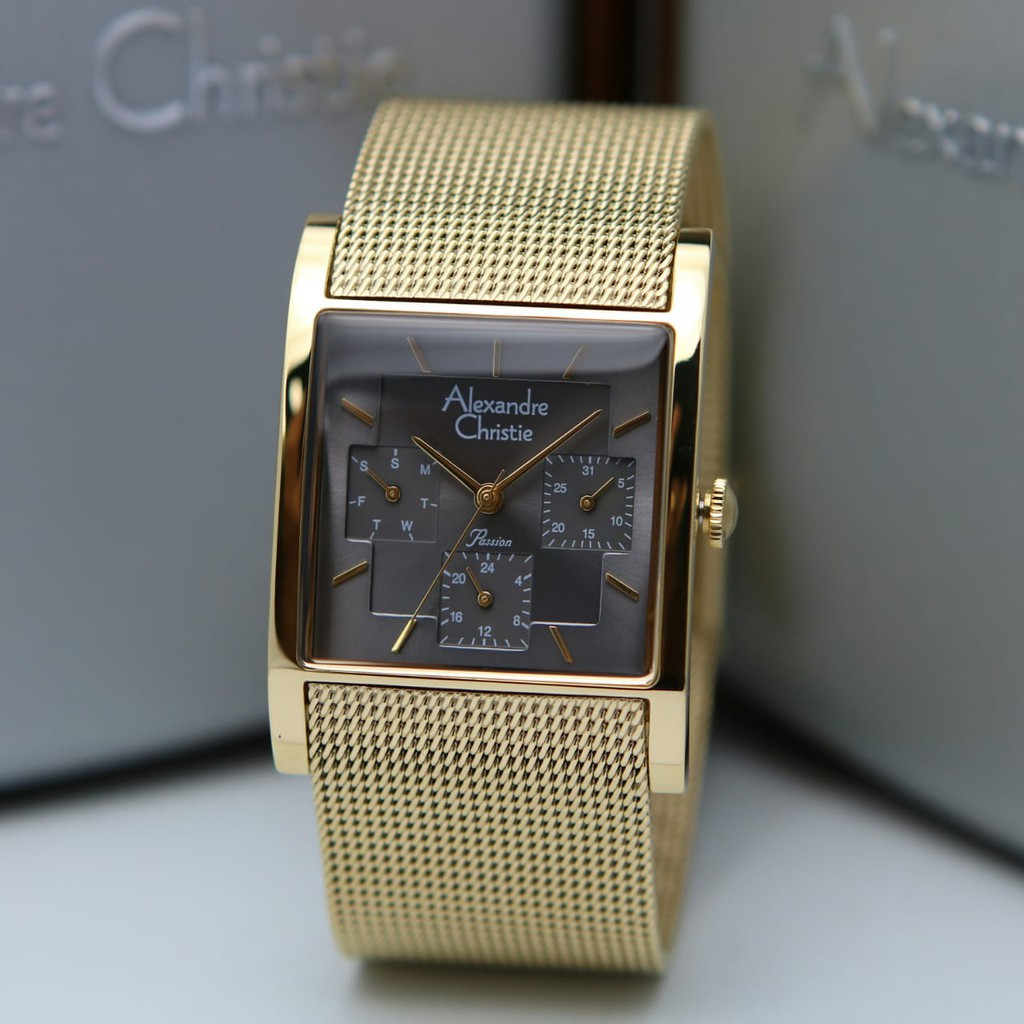 ALEXANDRE CHRISTIE ORIGINAL AC2814 GOLD JAM TANGAN WANITA