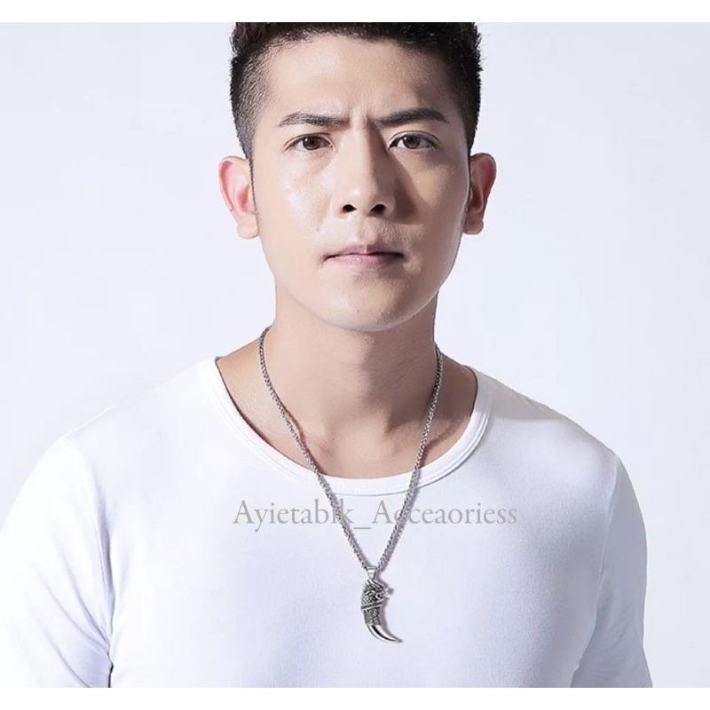 kalung liontin liontin punk pria antikarat kalung titanium pria murah