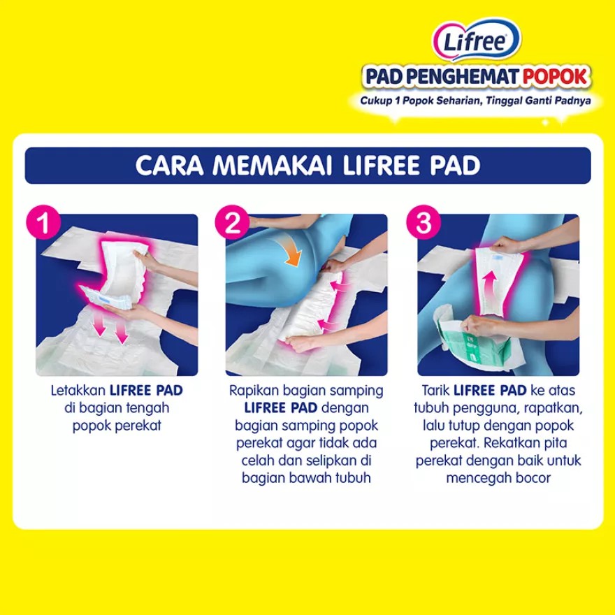 LIFREE PAD Penghemat Popok Perekat 49 cm / Pad Pants 45 cm 15pcs