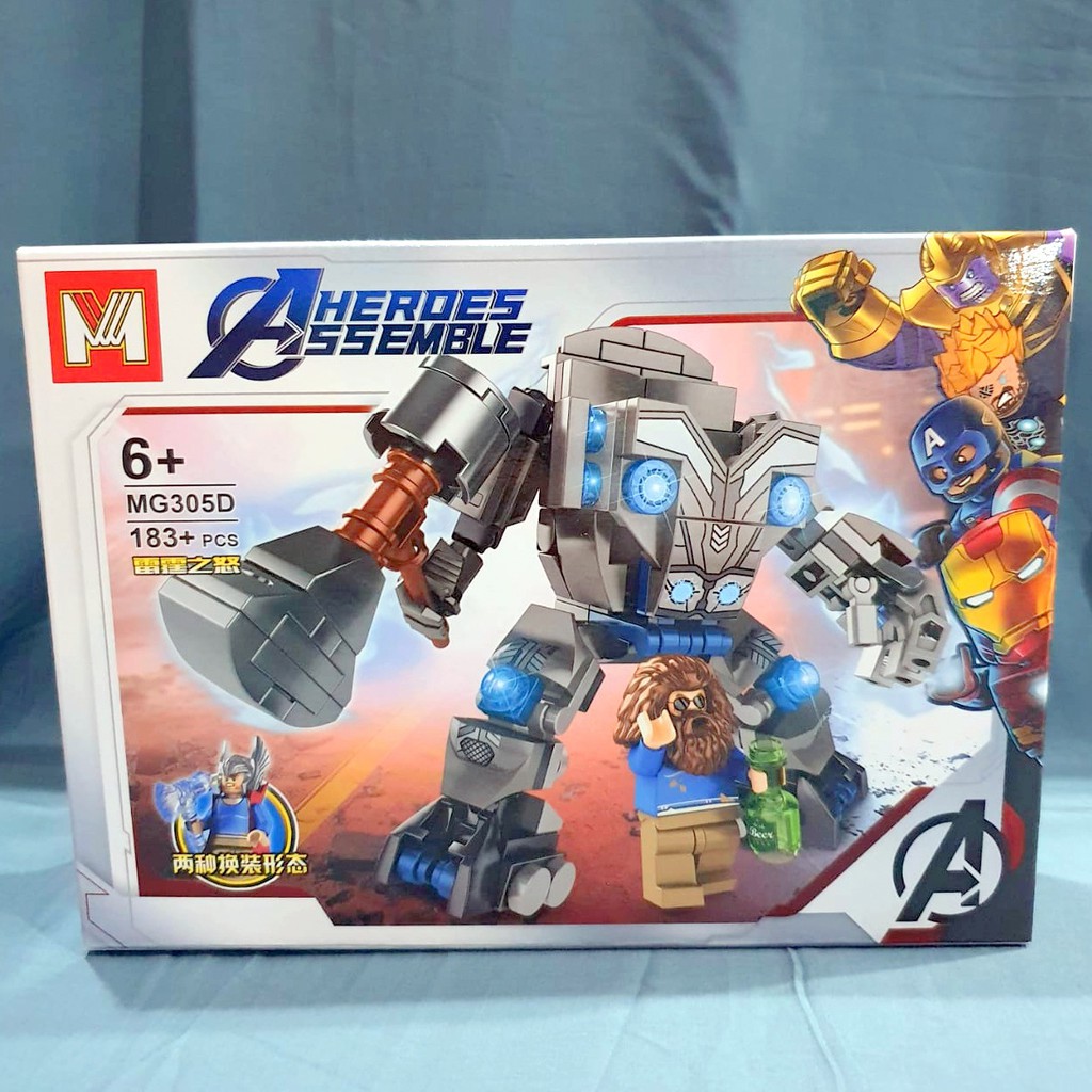 Mecha avengers MG305 D Thor end game mainan balok susun anak kreatif