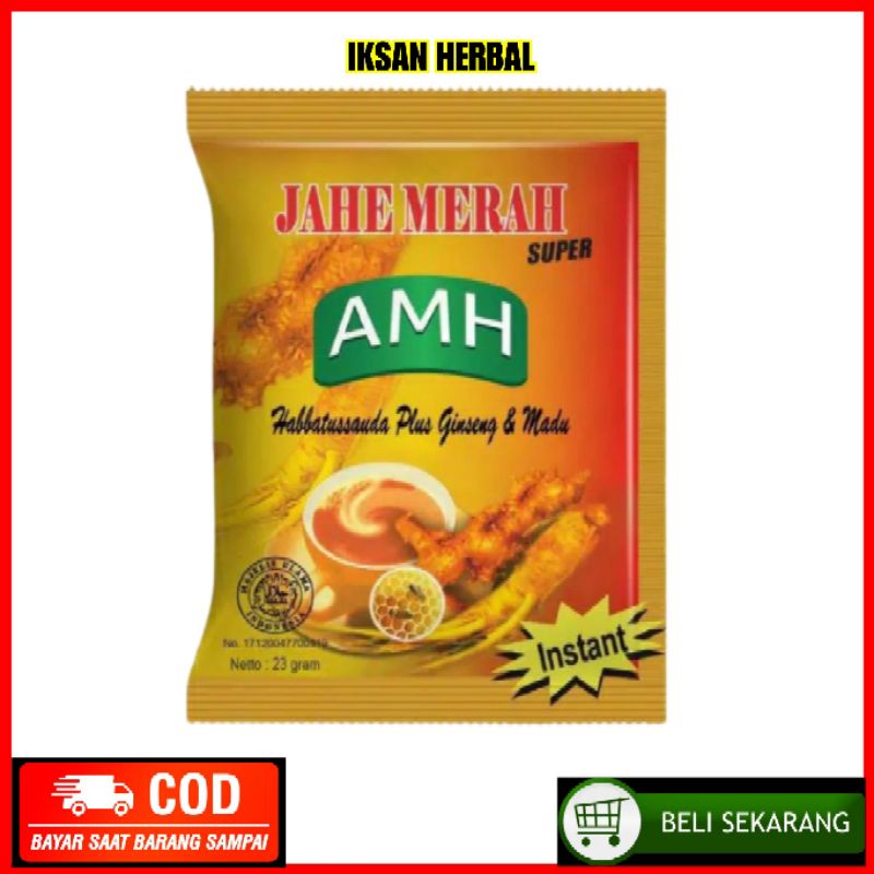 

Jahe Merah AMH HABBATUSSAUDA PLUS GINSENG DAN MADU INSTAN (1 Sachet)