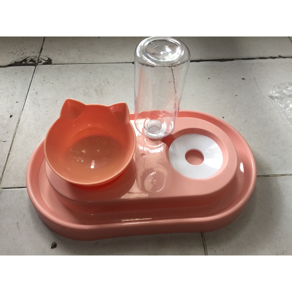 MP111 Dispenser Makan dan Minum Kucing Anjing Tempat Makan Minum 1 mangkuk