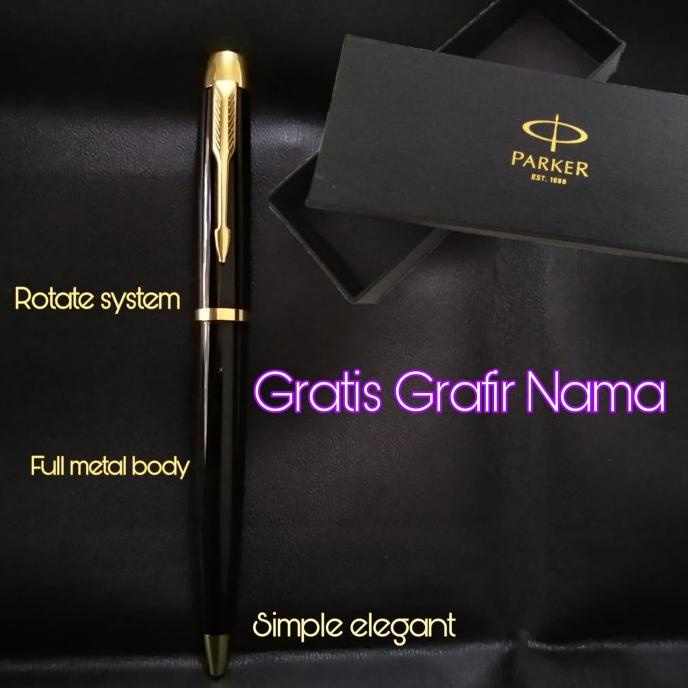 

READY STOCK pulpen parker model putar gratis grafir nama bukan montblanc sheafer