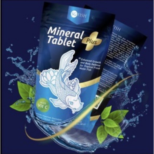 SG Fish Mineral Tablet Plus Vitamin C Garam Mineral Ikan Isi 40 Tablet