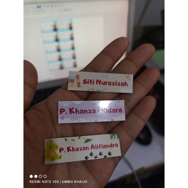 

Sticker Label Nama Persegi panjang ukuran 1 cm x 3 cm