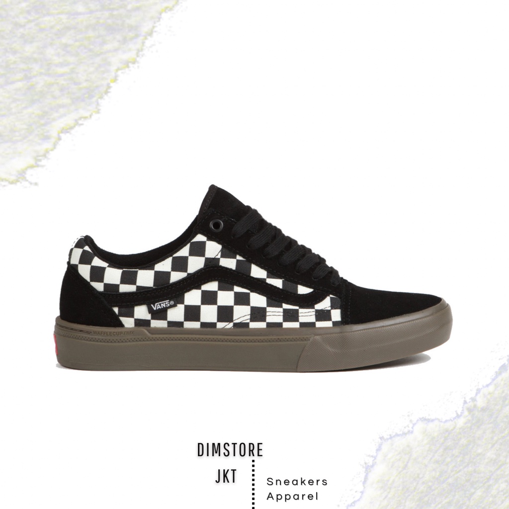 vans old skool pro bmx checker black